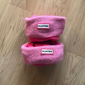 Pink crochet Tall Hunter boot socks